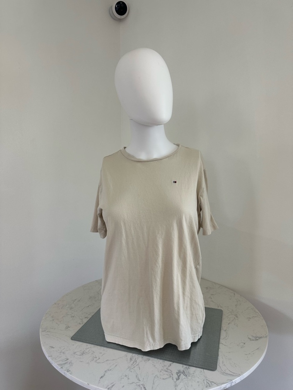 Tommy Hilfiger Neutral Cream Short Sleeve Crew Tee